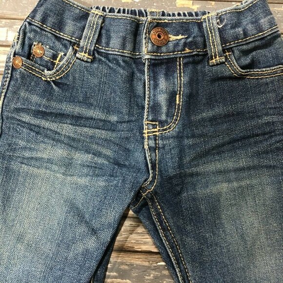 OshKosh B'gosh Girl Baby Girl Demin Boot Cut Jeans Size 6 Months - Picture 2 of 5